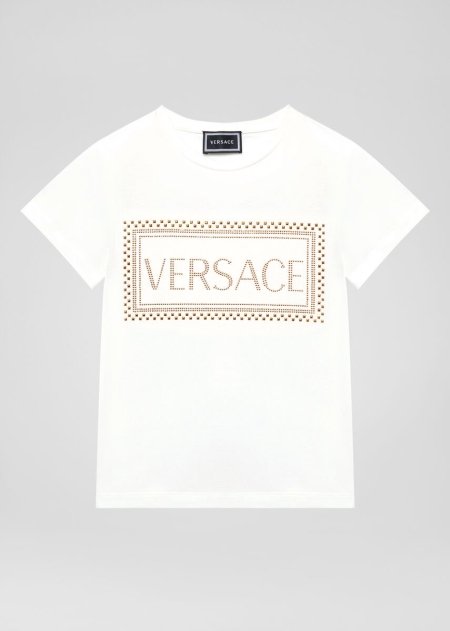 Versace Studded 90s Vintage Logo T-shirt Tjej - 801364KLX